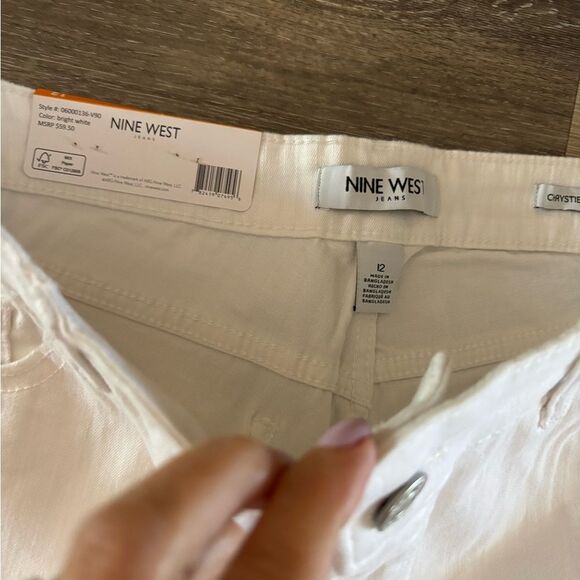 Nine West Chrystie Capri White Cropped Jeans Sz 12 NWT - Picture 5 of 7